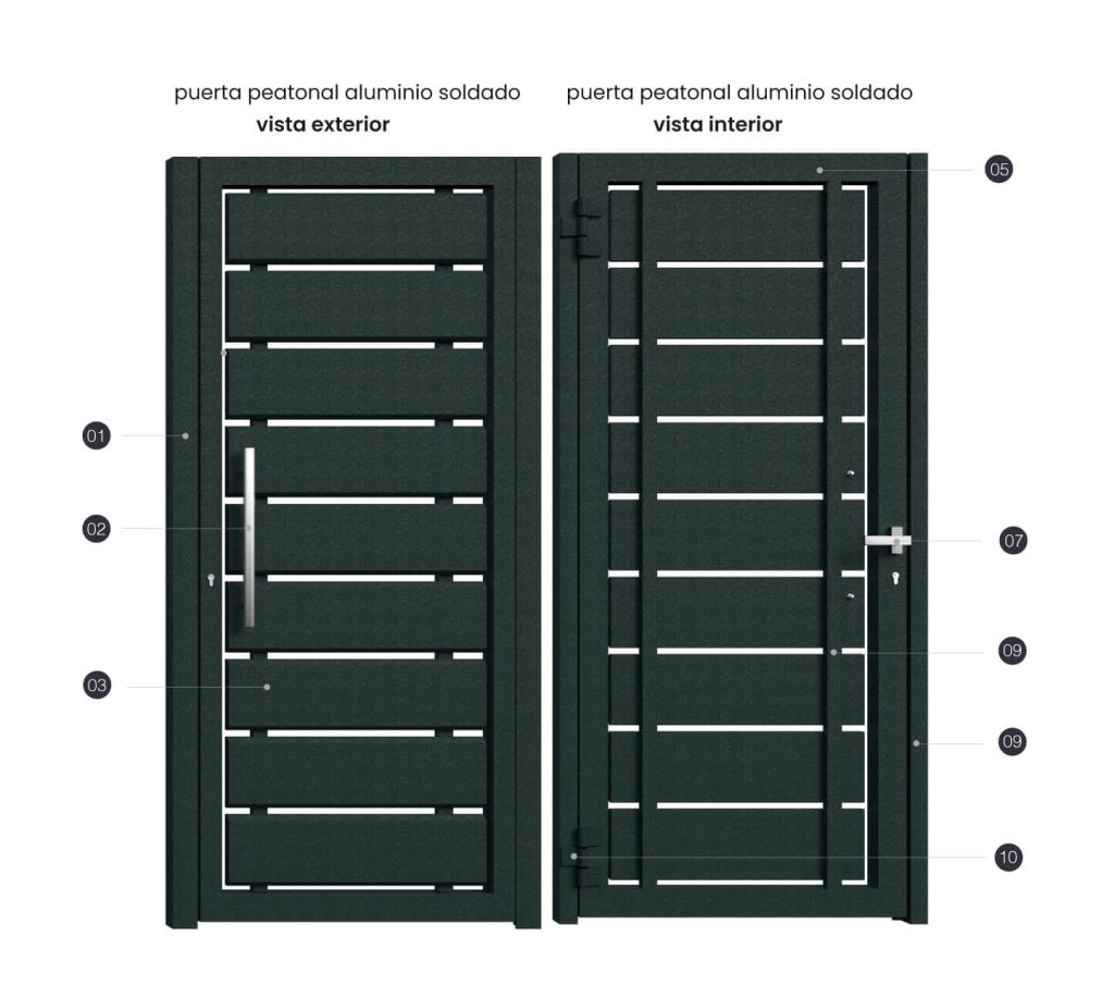 Puerta de exterior peatonal Aranjuez