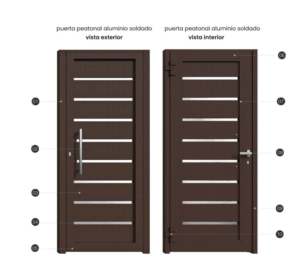 Puerta de exterior peatonal pozuelo