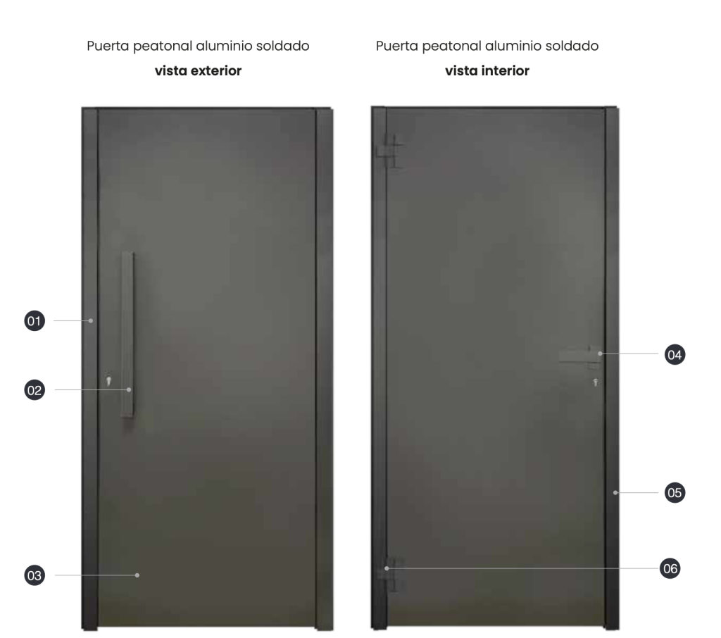 Puerta de exterior peatonal Dark Soul