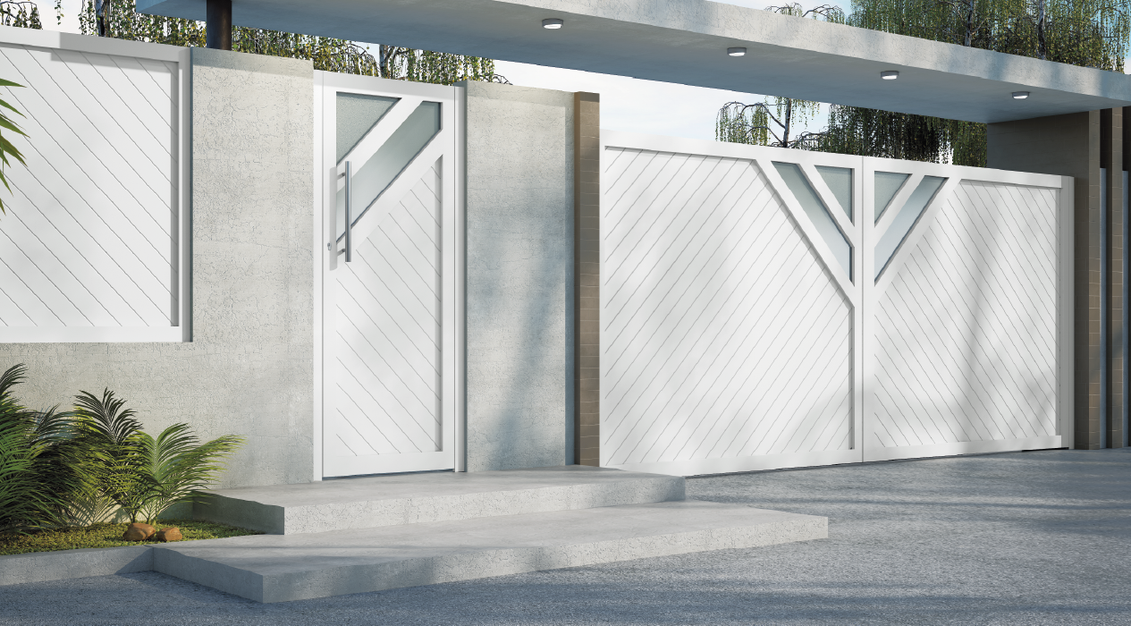 Conjunto puerta de exterior y cancela Barcelona Grupo Marver