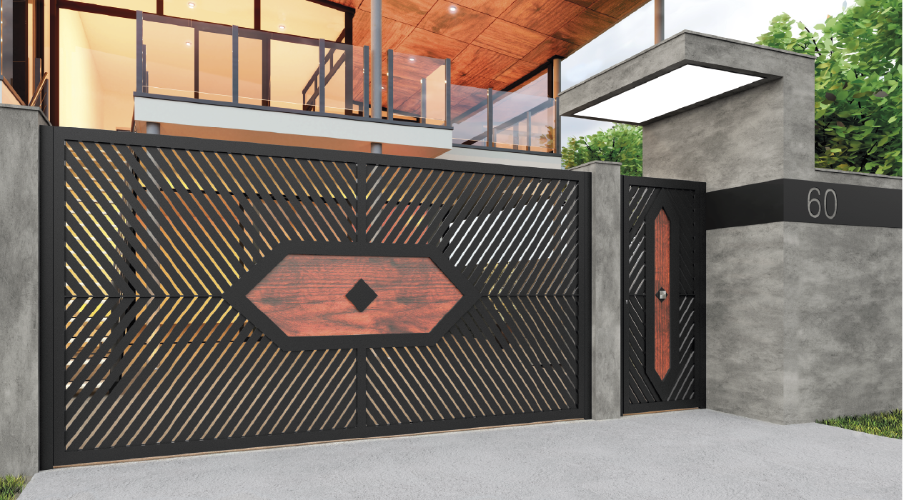 Conjunto puerta de exterior y cancela San Galicia Grupo Marver