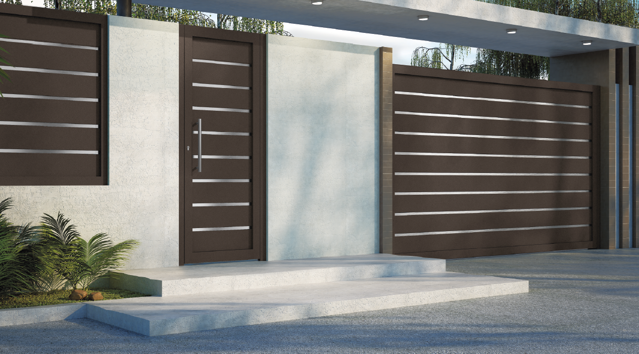 Conjunto puerta de exterior y cancela Pozuelo Grupo Marver