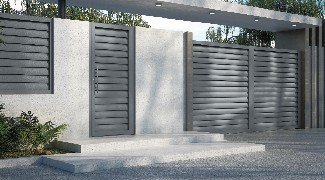 Conjunto puerta de exterior y cancela Torrejón Grupo Marver