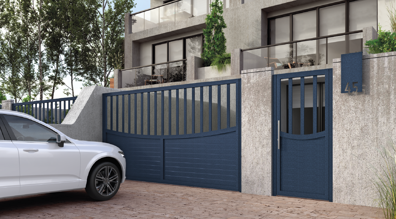 Conjunto puerta de exterior y cancela Formentera Grupo Marver