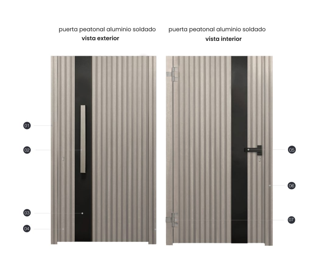 Puerta peatonal de exterior Santa Bárbara Grupo Marver