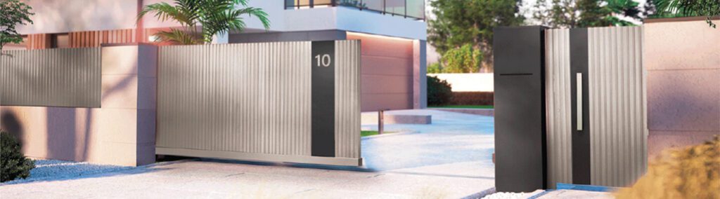 Puerta de exterior aluminio soldado Santa Bárbara