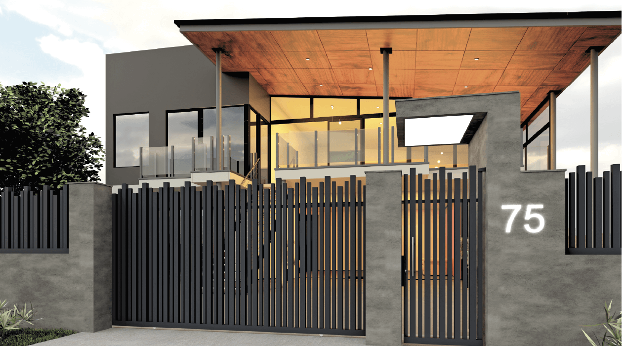 Conjunto puerta de exterior y cancela Chicago Grupo Marver