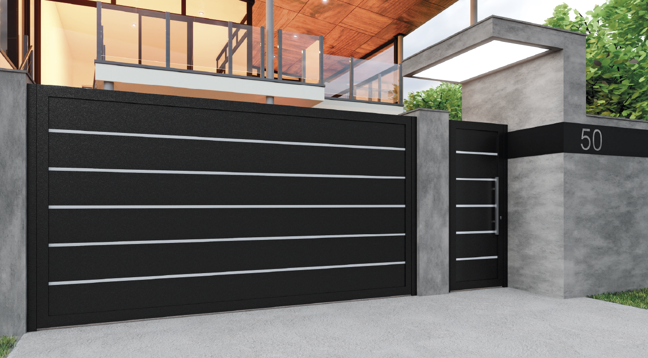 Conjunto puerta de exterior y cancela Cantabria Grupo Marver