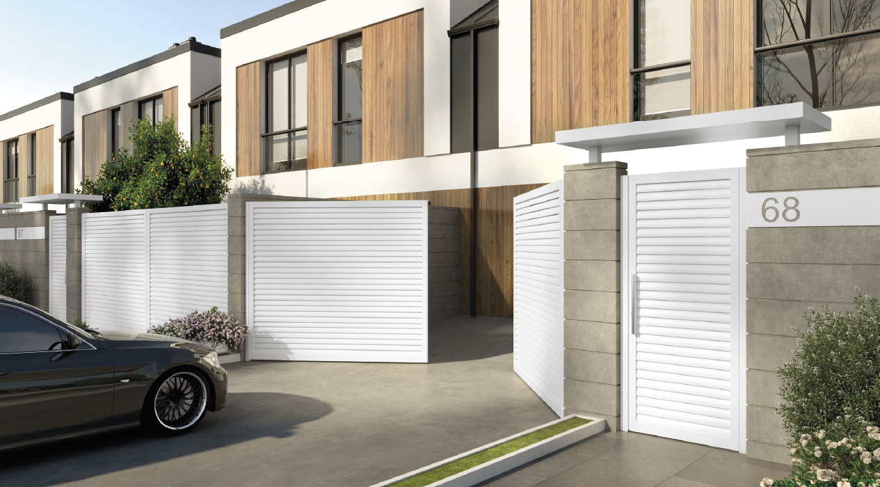 Conjunto puerta de exterior y cancela Ibiza Grupo Marver