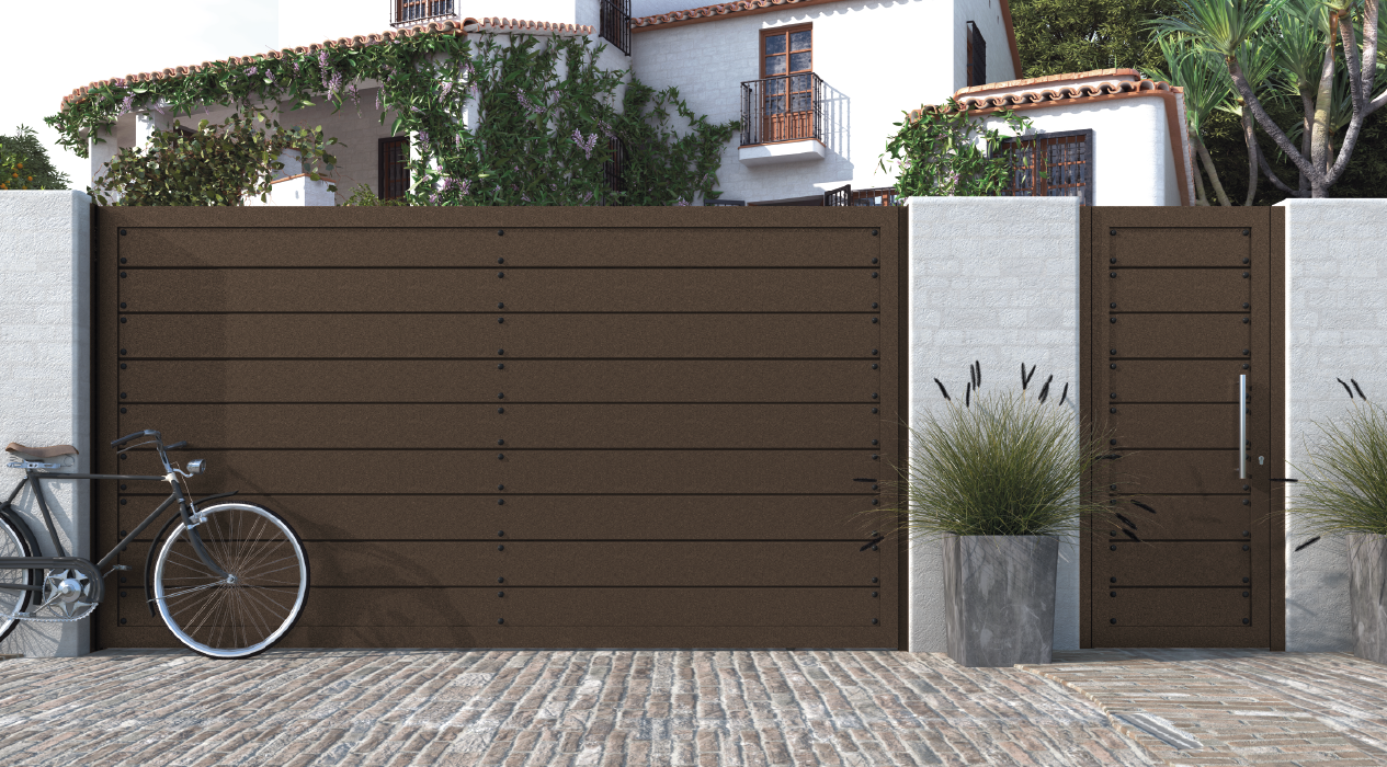 Conjunto puerta de exterior y cancela Navalcarnero Grupo Marver