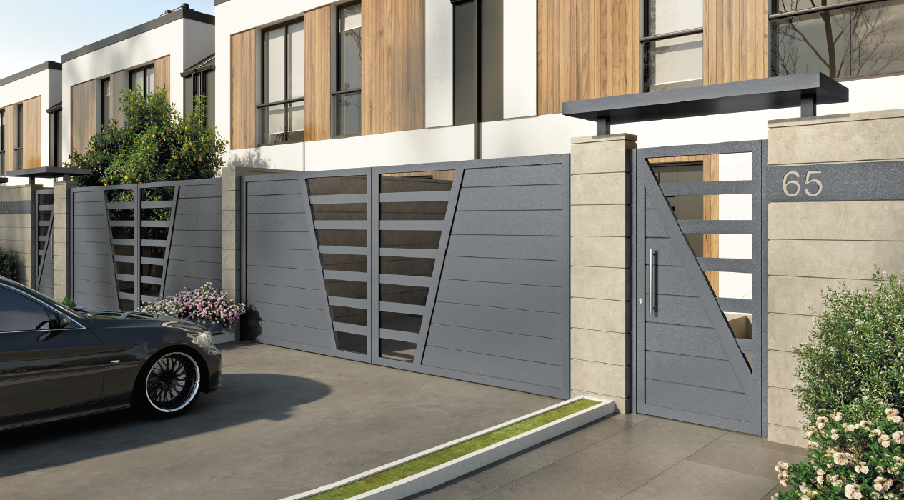 Conjunto puerta de exterior y cancela Madrid Grupo Marver