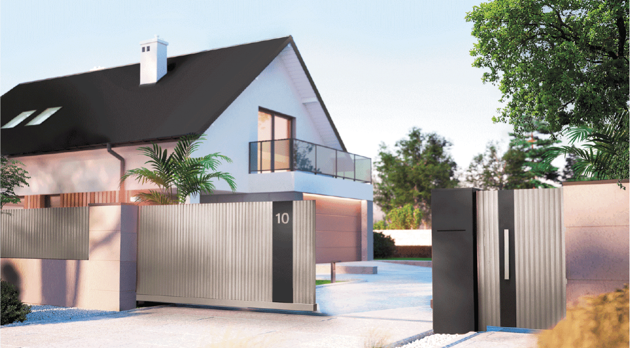 Conjunto puerta de exterior y cancela Santa Barbara Grupo Marver